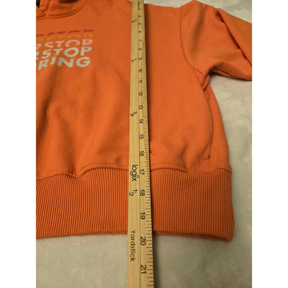 The North Face Women's Logo Play Hoodie Cropped Orange Never Stop Exploring XL - Picture 8 of 8